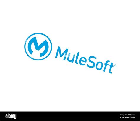 MuleSoft, rotated logo, white background B Stock Photo - Alamy