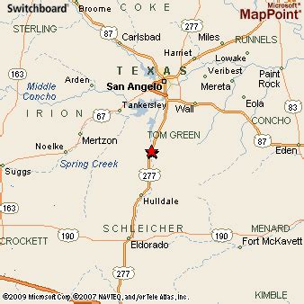 Where is Christoval, Texas? see area map & more