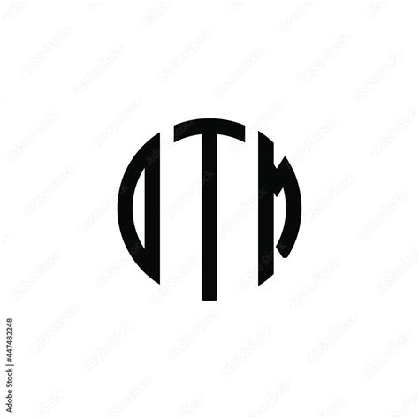 DTM letter logo design. DTM letter in circle shape. DTM Creative three letter logo. Logo with ...