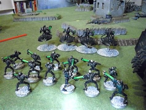 Necron warriors backing up destroyers | 1500 point battle re… | Flickr