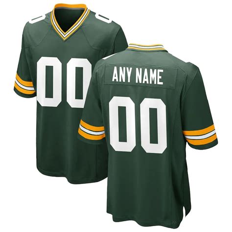 Maillot de football personnalisé Green Bay, jeu américain, personnalisé ...