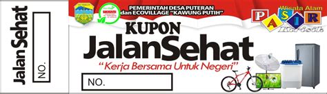 Contoh desain Kupon Jalan Sehat Format CDR - KARYAKU