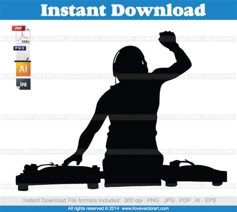 DJ Clipart, Commercial Free Use, Vector Graphics, Clip Art, Images Favorite on Instagram Tumblr ...