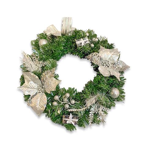 Silver Christmas Wreath Hire | Feel Good Events | Melbourne