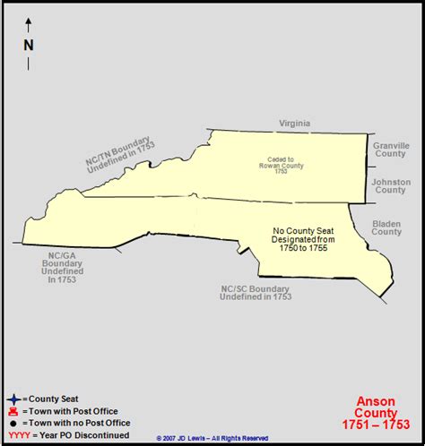 Anson County, NC - 1751 to 1753