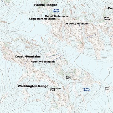 Mount Waddington (092N06 Toporama) Map by Natural Resources Canada | Avenza Maps