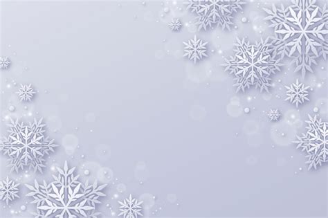 Free Vector | Paper style winter background