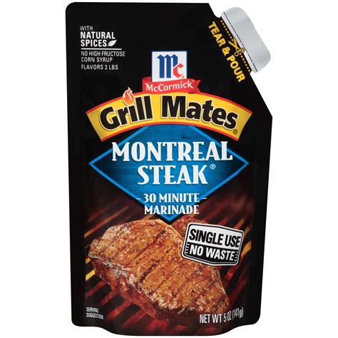 McCormick Grill Mates Montreal Steak Single Use Marinade, 5 oz ...