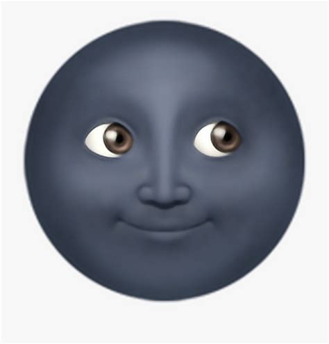 Moon Clipart Emoji - Black Moon Face Emoji , Free Transparent Clipart - ClipartKey