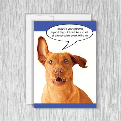 Funny Dog Birthday Card, Funny Birthday Card, Funny Greeting Card for Dog Owner, Therapy Dog ...