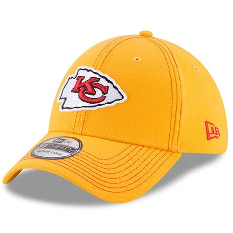 Men's New Era Yellow Kansas City Chiefs 39THIRTY Flex Hat