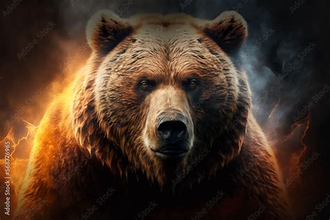 Kodiak bear wallpaper. Generative AI. Stock Illustration | Adobe Stock