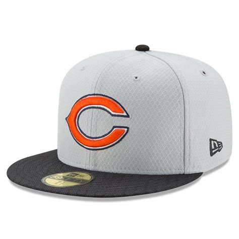 New Era Chicago Bears Gray 2017 Sideline 59FIFTY Fitted Hat