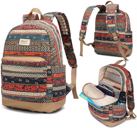 Kinmac New Bohemian Waterproof Laptop Backpack with Massage Cushion ...