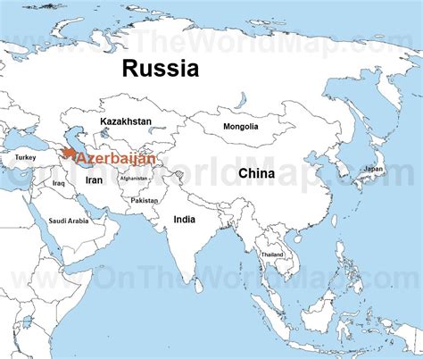 Azerbaijan on the World Map | Azerbaijan on the Asia Map