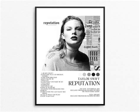 Taylor Swift Black And White Poster