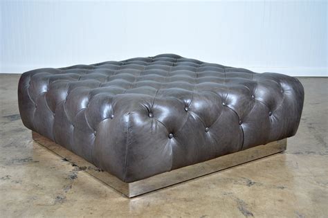 Brown Tufted Ottoman Coffee Table | Tufted ottoman coffee table, Leather ottoman coffee table ...