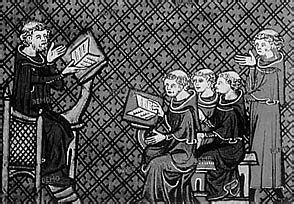 Medieval monastic schools are the only available form of education.