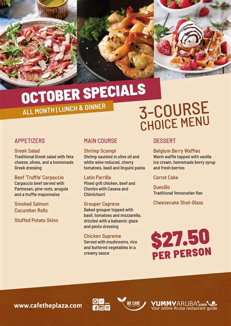 What a deal at Café the Plaza! A 3-course choice menu for just $27.50.