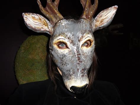 Masquerade mask Paper mache papier mache deer by MiesmesaBerni