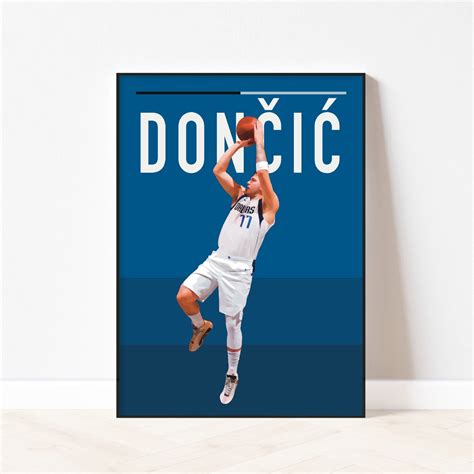 Luka Doncic Poster Printable Basketball Art NBA Poster Dallas - Etsy