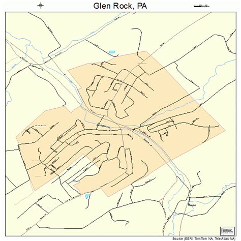 Glen Rock Pennsylvania Street Map 4229760