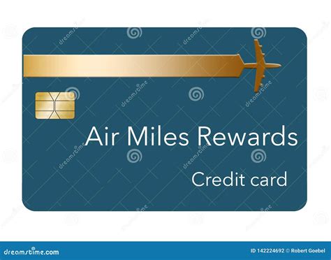 Here is an Air Miles Rewards Travel Credit Card Isolated on White Stock ...