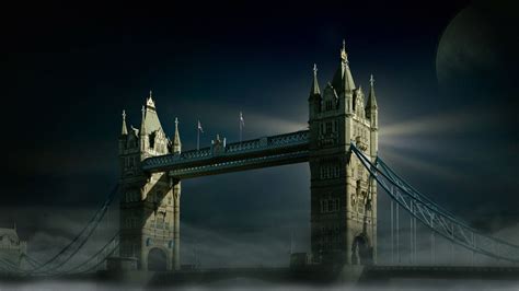 Desktop Wallpaper Tower Bridge, London, City, Night, 4k, Hd Image ...