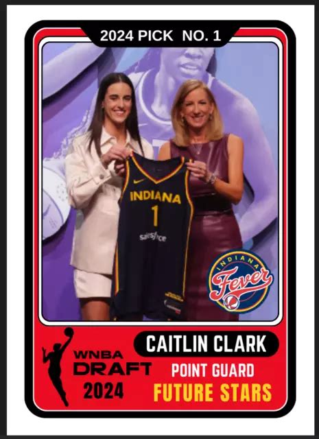 2024 CAITLIN CLARK Future Stars WNBA Draft Rookie Basketball Card #1 ...