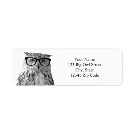 Funny owl address labels | Zazzle.com