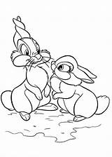 Thumper Coloring Pages Bunny Miss Disney Colouring Printable Waiting  sketch template