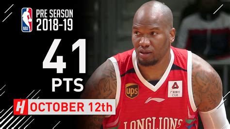 Marreese Speights Full Highlights Guangzhou vs Wizards 2018.10.12 - 41 ...