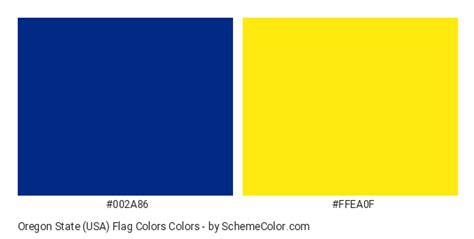 Oregon State (USA) Flag Colors Color Scheme » Blue » SchemeColor.com