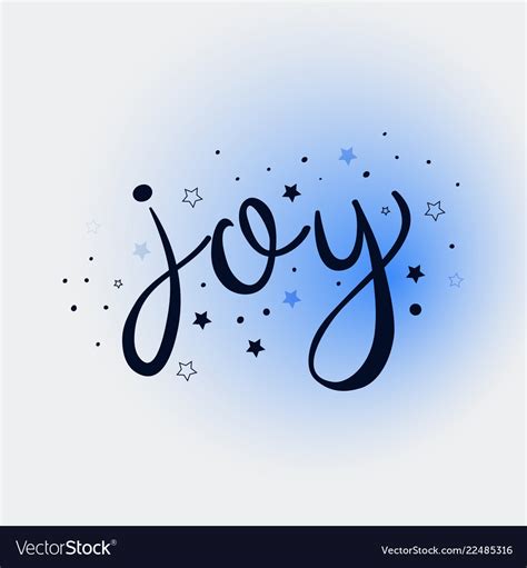 Joy lettering card Royalty Free Vector Image - VectorStock