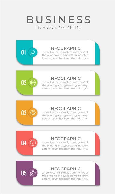 Horizontal business infographic design in color 1109647 Vector Art at ...