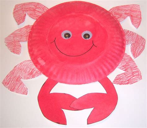 Paper Plate Crab Craft Template