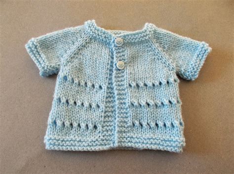 Favorite Preemie Baby Cardigan | AllFreeKnitting.com