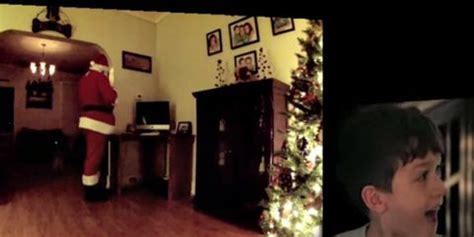 Little Boy Catches Santa on Camera--Really!