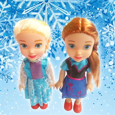 In Stock 2 pcs Fashion Anna Elsa Dolls, Baby Girls Toys, 16cm Plastic Princess Elsa Doll, Kids ...