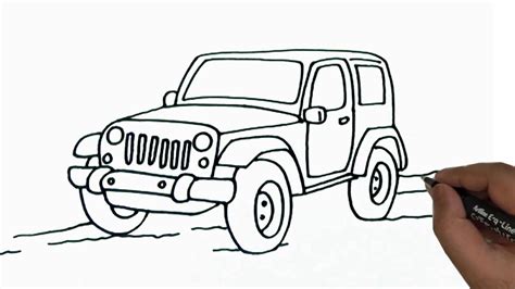 How To Draw A Jeep Easy Drawing Art Jeep Drawing Jeep Art Drawings ...