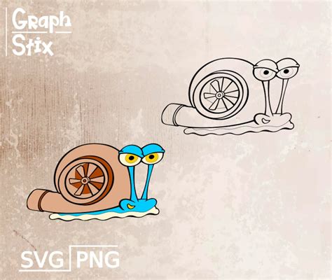 Cartoon, Turbo Snail, Funny Premium Vector, Logo, Tattoo, Decal, Clipart SVG Design for Print ...