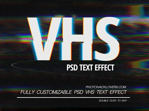 VHS PSD Text Effect