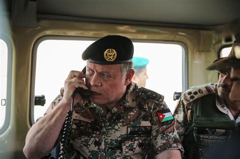 His Majesty King Abdullah II, the Supreme Commander of the Jordan Armed Forces, attends a ...