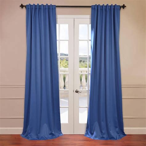 Royal Blue Rod Pocket/Back Tab Blackout Curtain Panel Pair - Overstock ...