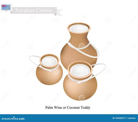 Palm Wine Or Coconut Toddy, A Famous Beverage In Tuvalu Cartoon Vector | CartoonDealer.com #76820877