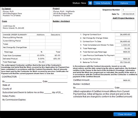 AIA Progressive Billing - iPoint Control - 1