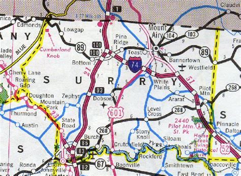 Surry County Map - North Carolina - North Carolina Hotels - Motels ...