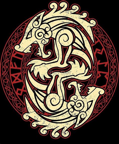 ‘Fenrir’ by Dan Dee - „Fenrir“ by Dan Dee | Redbubble - #CelticTattoos ...