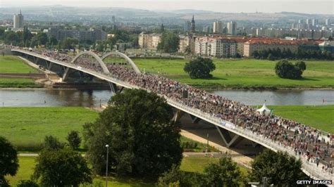 Dresden 'eyesore' Elbe bridge opens after Unesco row - BBC News