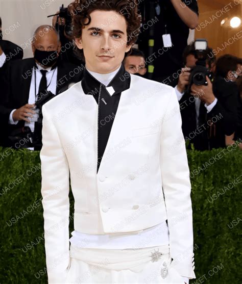 Get Met Gala 2023 Timothee Chalamet Blazer | Trendy New White Blazer